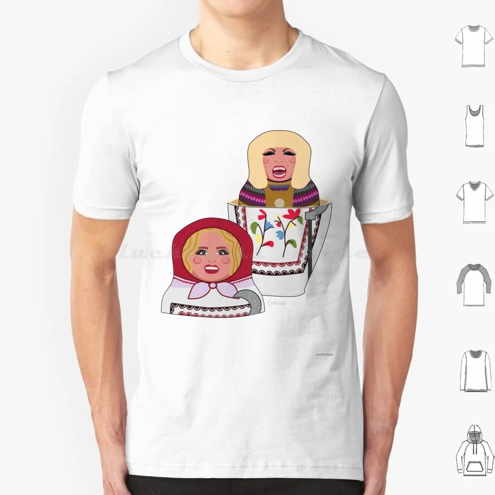 Katya Zamolodchikova And Pat-Russian Dolls T Shirt 6xl Cotton Cool Tee Katya Zamolodchikova Team Katya Katya Team Pat Rupauls