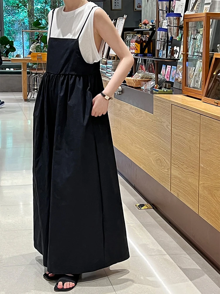 LANMREM Safari Style Wide Leg Baggy For Women High Waist Solid Color Pockets Casual Jumpsuits 2024 Summer Fashion New 2Z1769