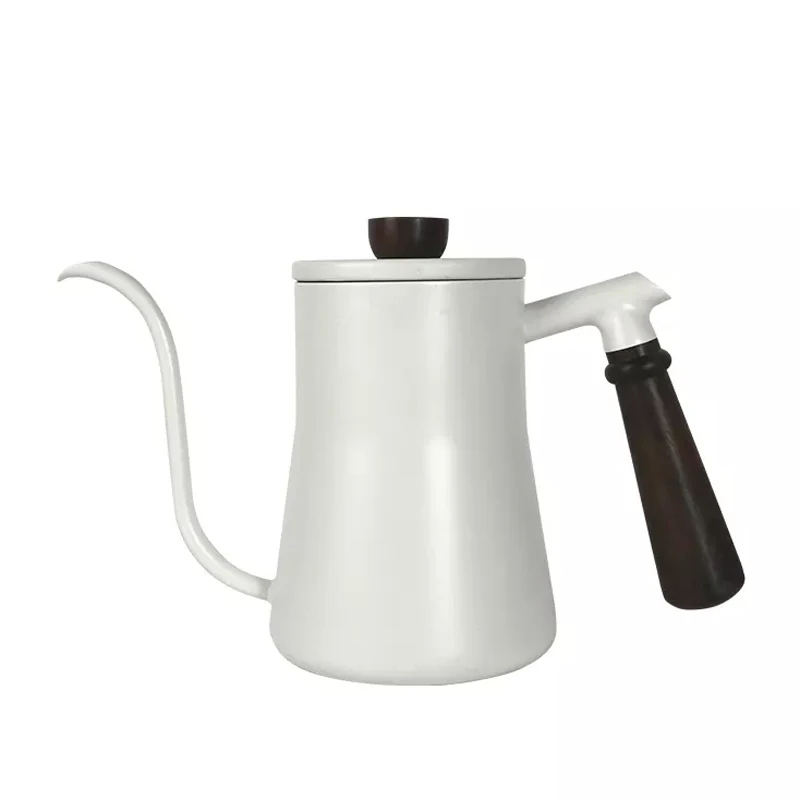 

550ml Stainless Steel Gooseneck Pour Over Kettle drip coffee Pot handheld with Solid wood Handle