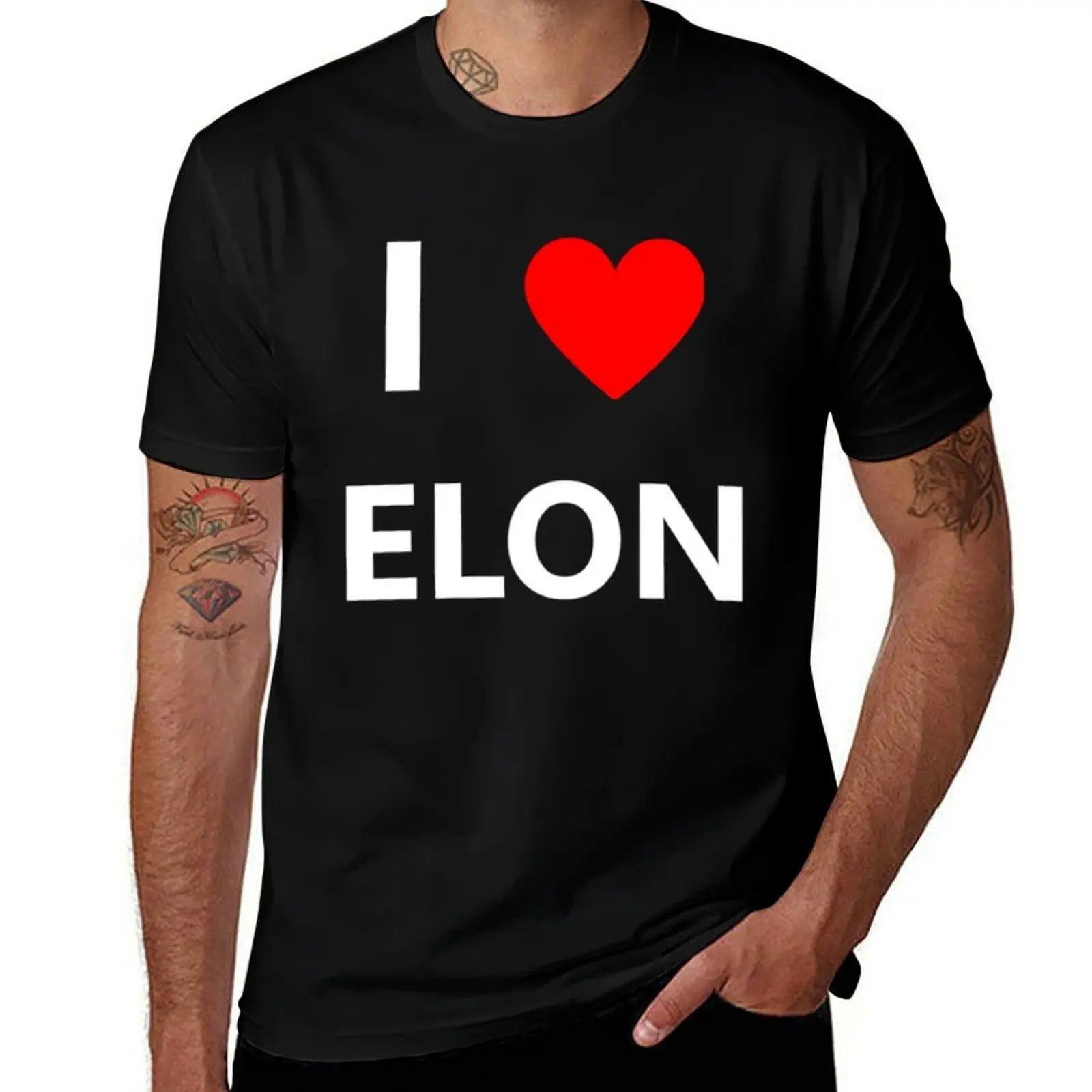 

I Heart Love Elon Musk Fan Space Gift T-Shirt man t shirt graphic t shirt man plain t shirt man luxury T-shirt