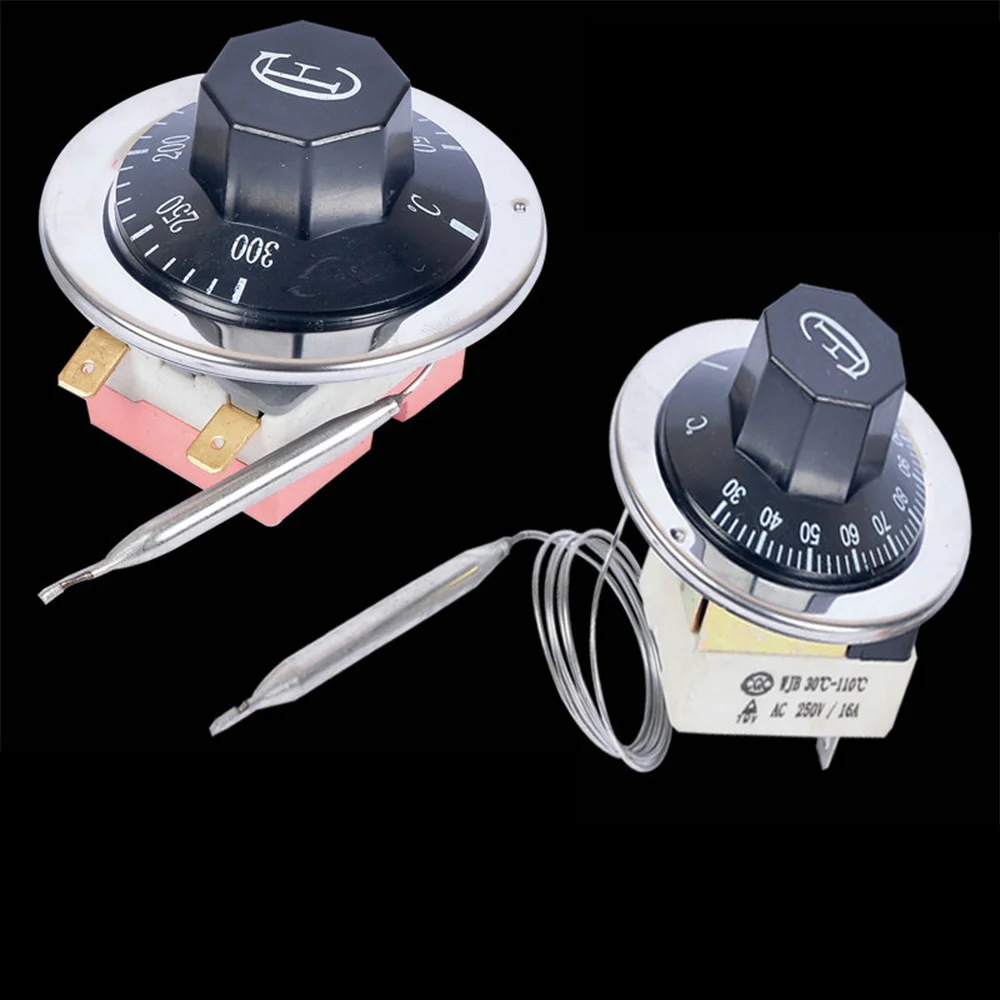 220V AC 16A 30-110/50-300 Centigrade Ceramic Base Mechanical  Temperature Switch with 2M sensor