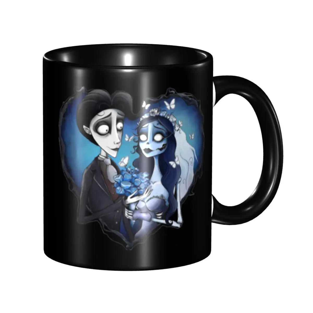 

Customized Corpses Brides Coffee Mug DIY Skeleton Emily Girl Tim Burton Ceramic Tea Milk Mug Cup