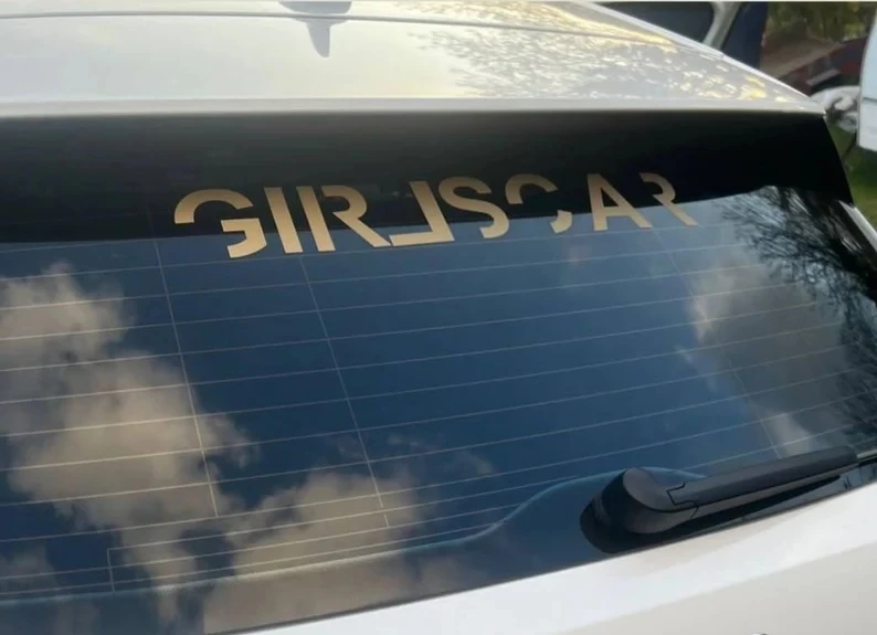 Car sticker tuning - girls car car girl tuner girl woman girl | gift ideas for gifts station wagon disc rear front