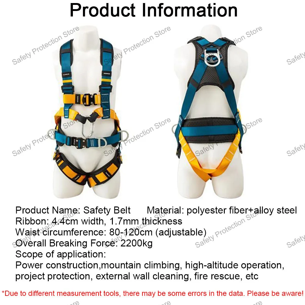 Five-point High Altitude Work Safety Harness Full Body Safety Belt Outdoor Climbing Training Work Construction Protect Equipment