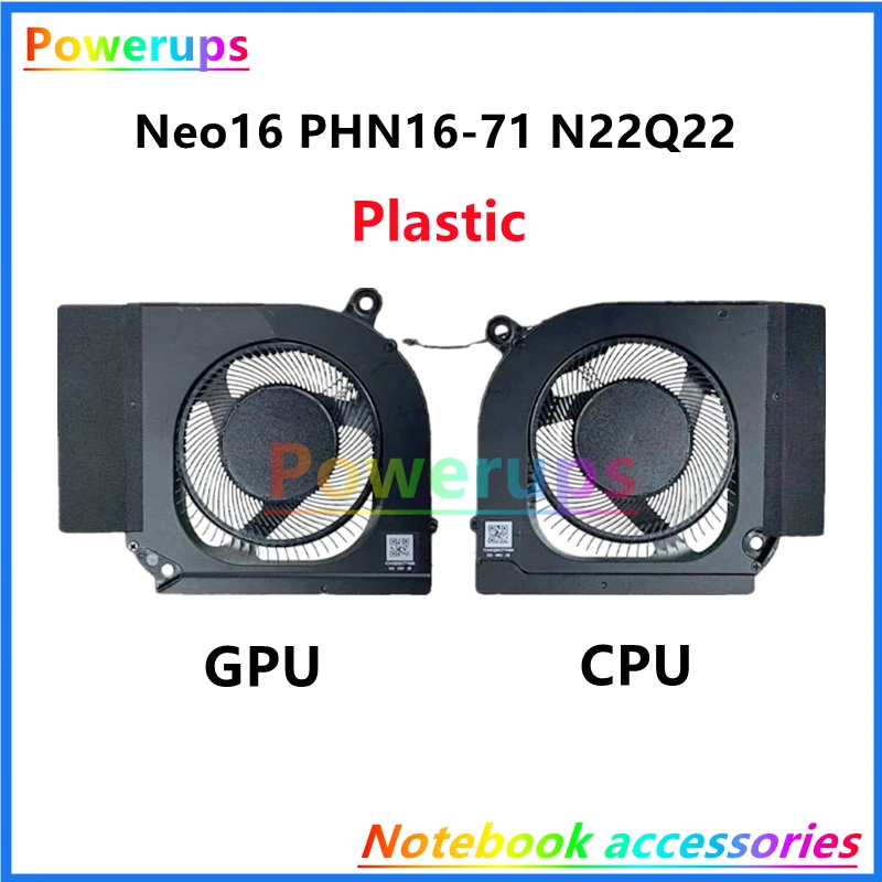 New Orignal Laptop/Notebook CPU/GPU Cooler Fan For Acer Predator Helios Neo 16 PHN16-71-57W1 51F4 54W3 5606 N22Q22 Metal/Plastic