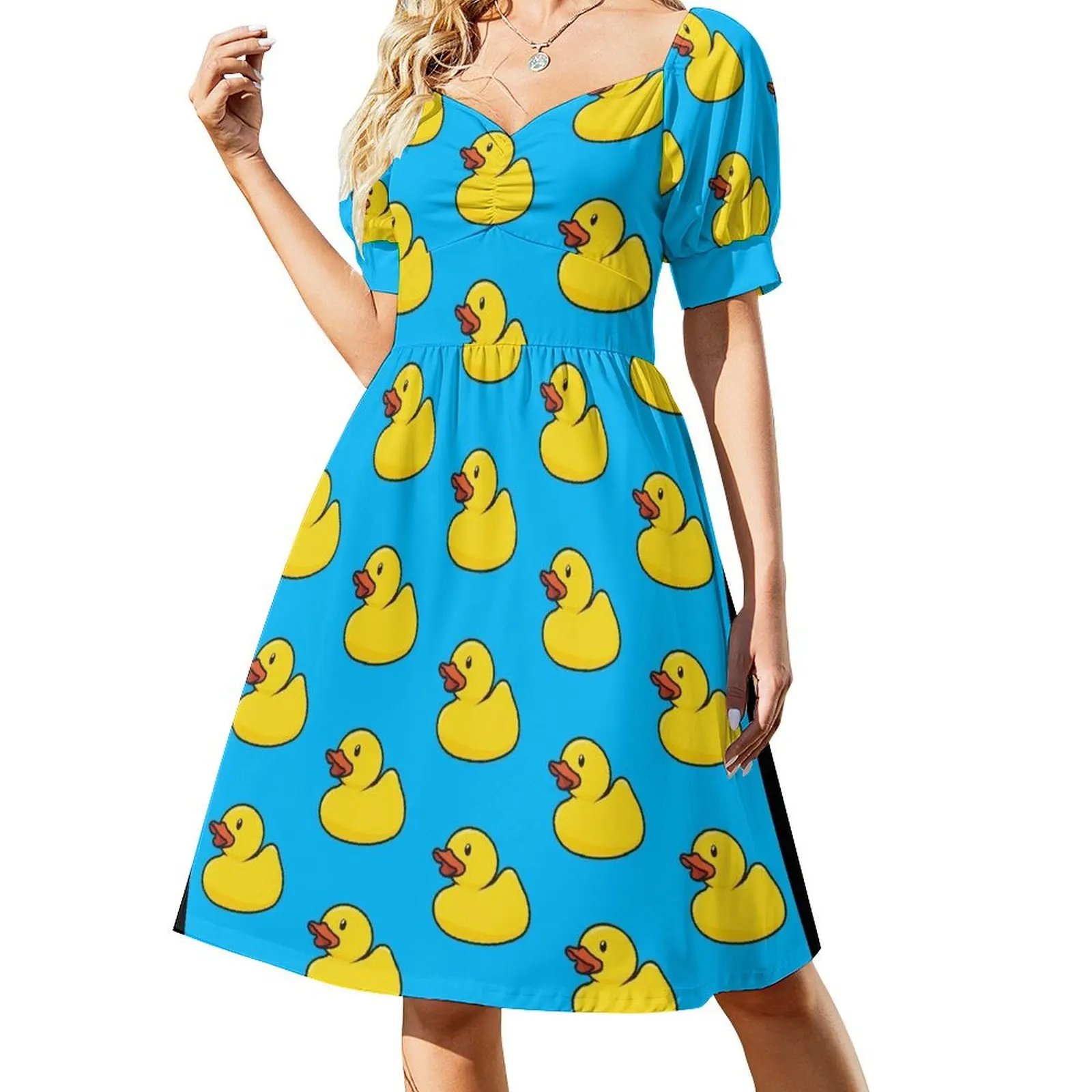 

Rubber Duck Short Sleeved Dress dress summer Woman clothing Dress