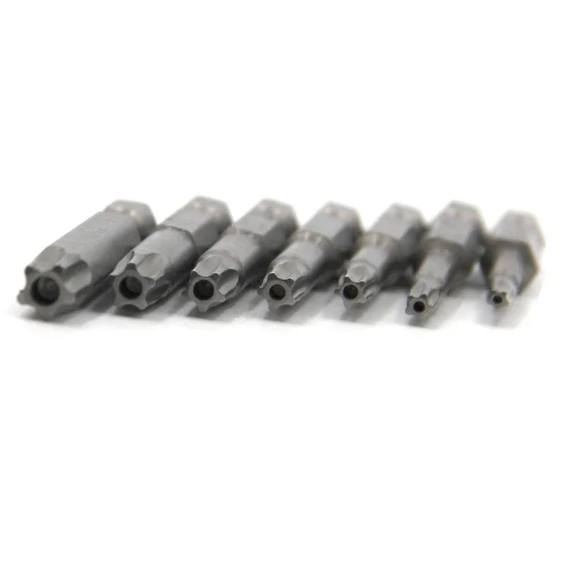 7 Pack Torx for Head Screwdriver Bit Set 1/4 inch Shank T10-T40 Steel Security Tamper Proof Star 5 Point Screwdriver