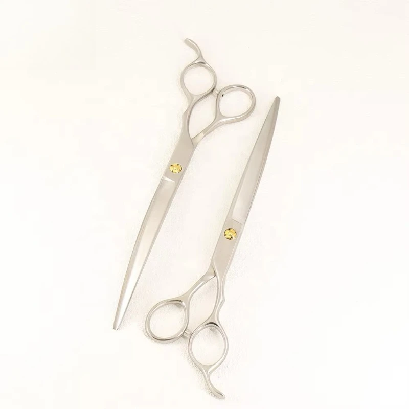High Quality 7.5 Inch Curved Pet Grooming Scissors Professional Japanese Stainless Steel Dog Hair Cutting Shears