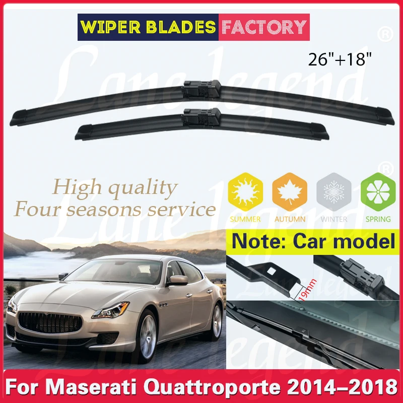 

Car Wiper Blades Front Window Windshield Rubber Refill For Maserati Quattroporte 2014 2015 2016 2017 2018 26"18" Car Accessories