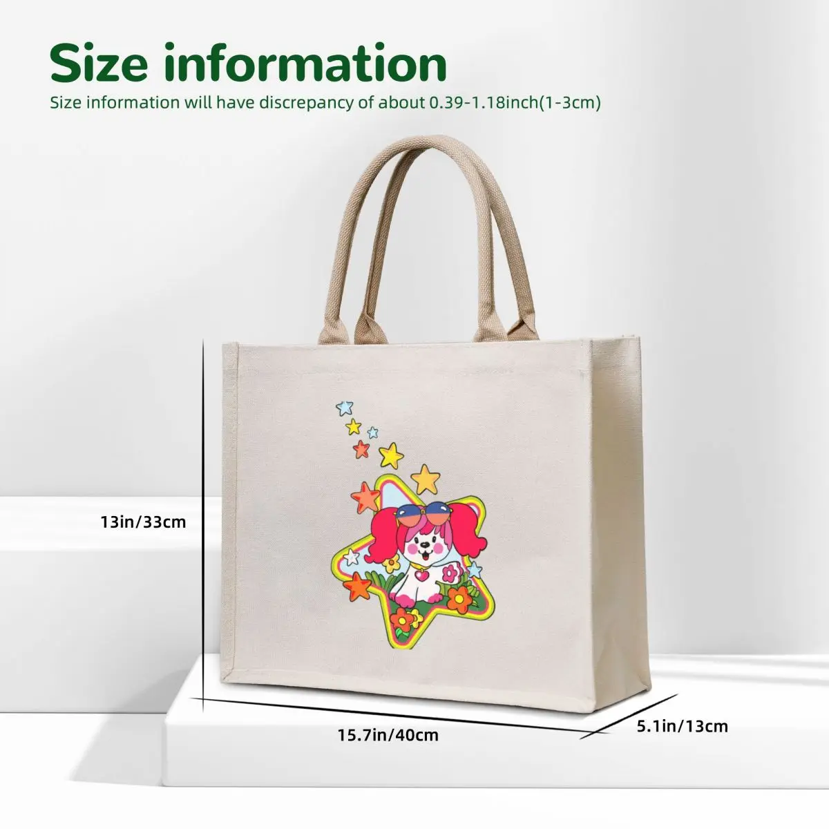 Poochie - Retro 80s Pink Dog Tote Bag shopper bags for women personalized tote large size bags eco pack