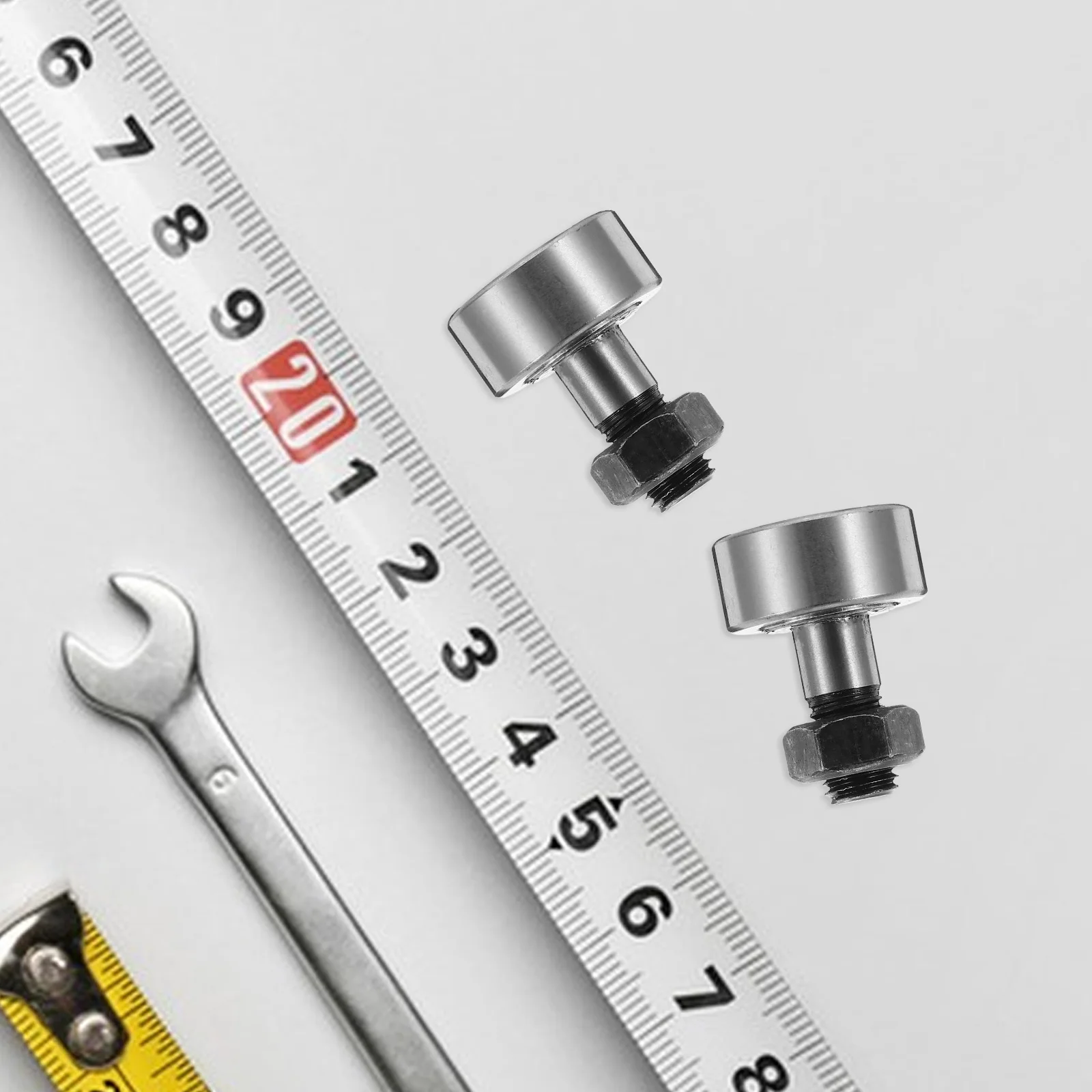 

4pcs Bolt-Type Cam Follower Needle Bearing Heavy Duty Steel Roller High Precision Rigid Long Lasting Smooth Operation Compatible