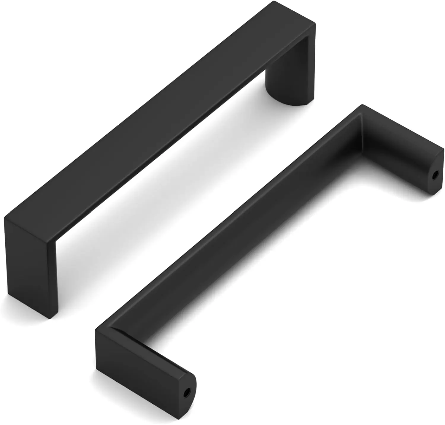 Cabinet Handles Matte Black Cabinet Pulls 5 inch Hole Center Square Kitchen Cabinet Pulls Drawer Handles for Dresser Cupboard