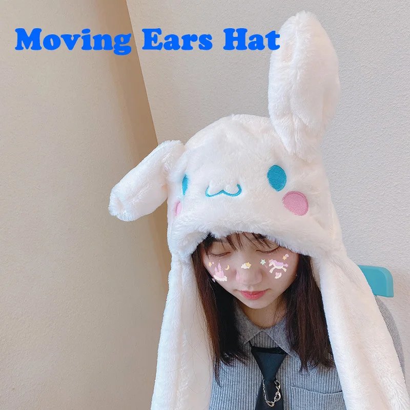 

Dog Hat Moving Ears Cute Cartoon Toy Kawaii Funny Birthday Gift Plush Cap Winter Hat for Kids Adult Girlfriend Party Props