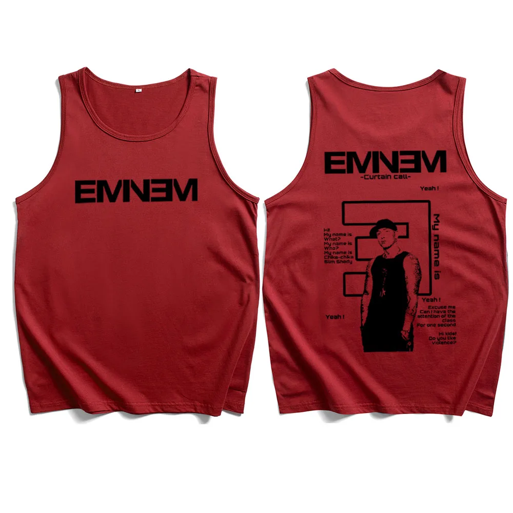 Eminem T-Shirt Eminem The Real Slim Shady Music Vest Fan Gift Men Women Streetwear Tank Tops