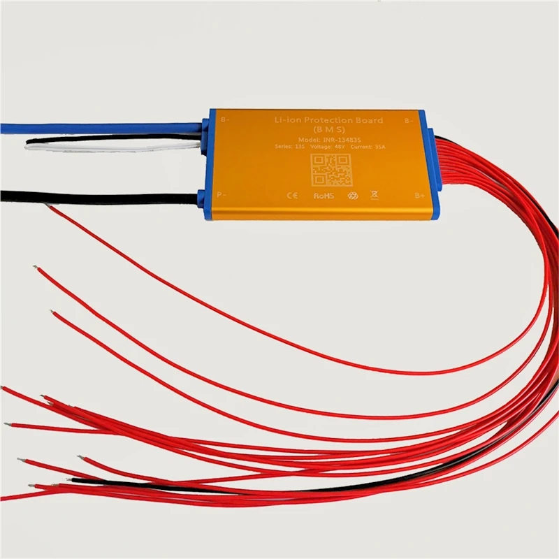 13S 48V 15A 25A 35A Li-ion Battery BMS PCM PCB with Balance Temperature Protection & on/off Switch Lithium Battery Accessories