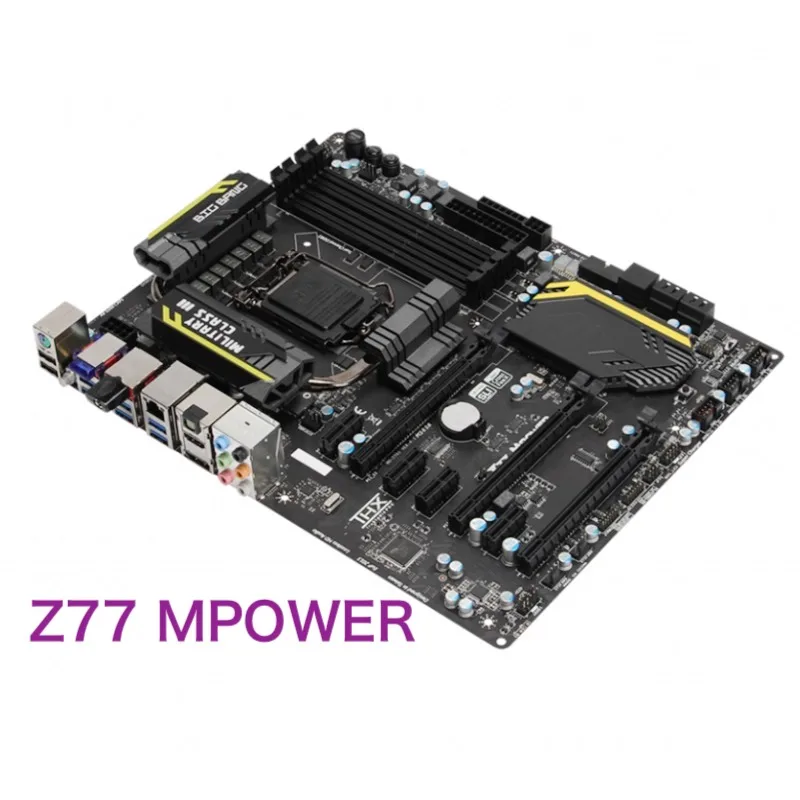 Imagem -03 - Placa-mãe para Msi Z77 Mpower Lga 1155 Usb 3.0 Sata3 Ddr3 Mainboard 100 Testado ok Funciona Totalmente