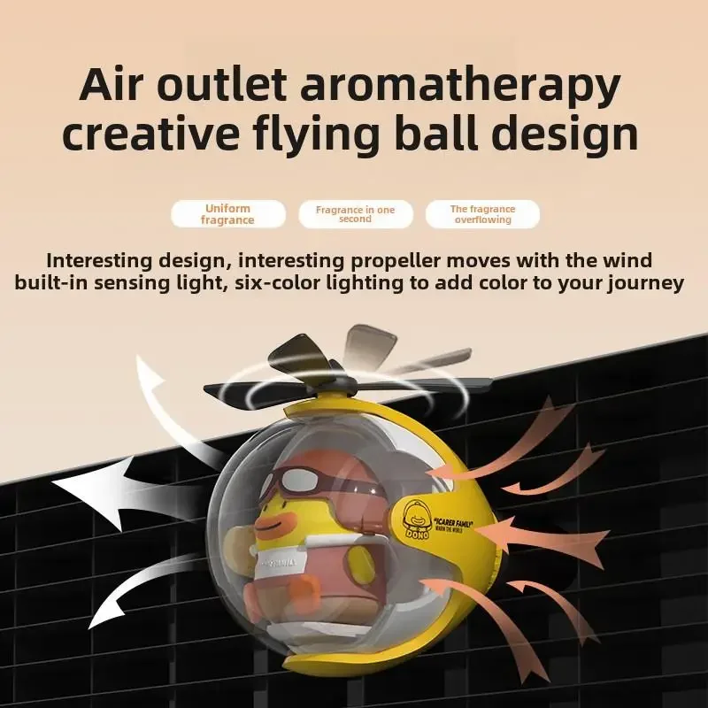 ICARER FAMILY أنيمي الكرتون سيارة معطّر الهواء تحلق الكرة Cararomatherapy العطر سيارة معطّر الهواء السيارات ناشر رائحة