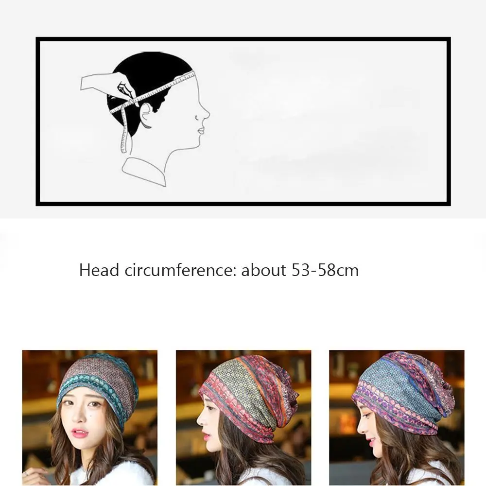 Collar Summer Hat Head Wrap Lady Women  Cap Scarf Turban Stripe Hat Beanie Outdoor Cap Ruffle Cancer Hat