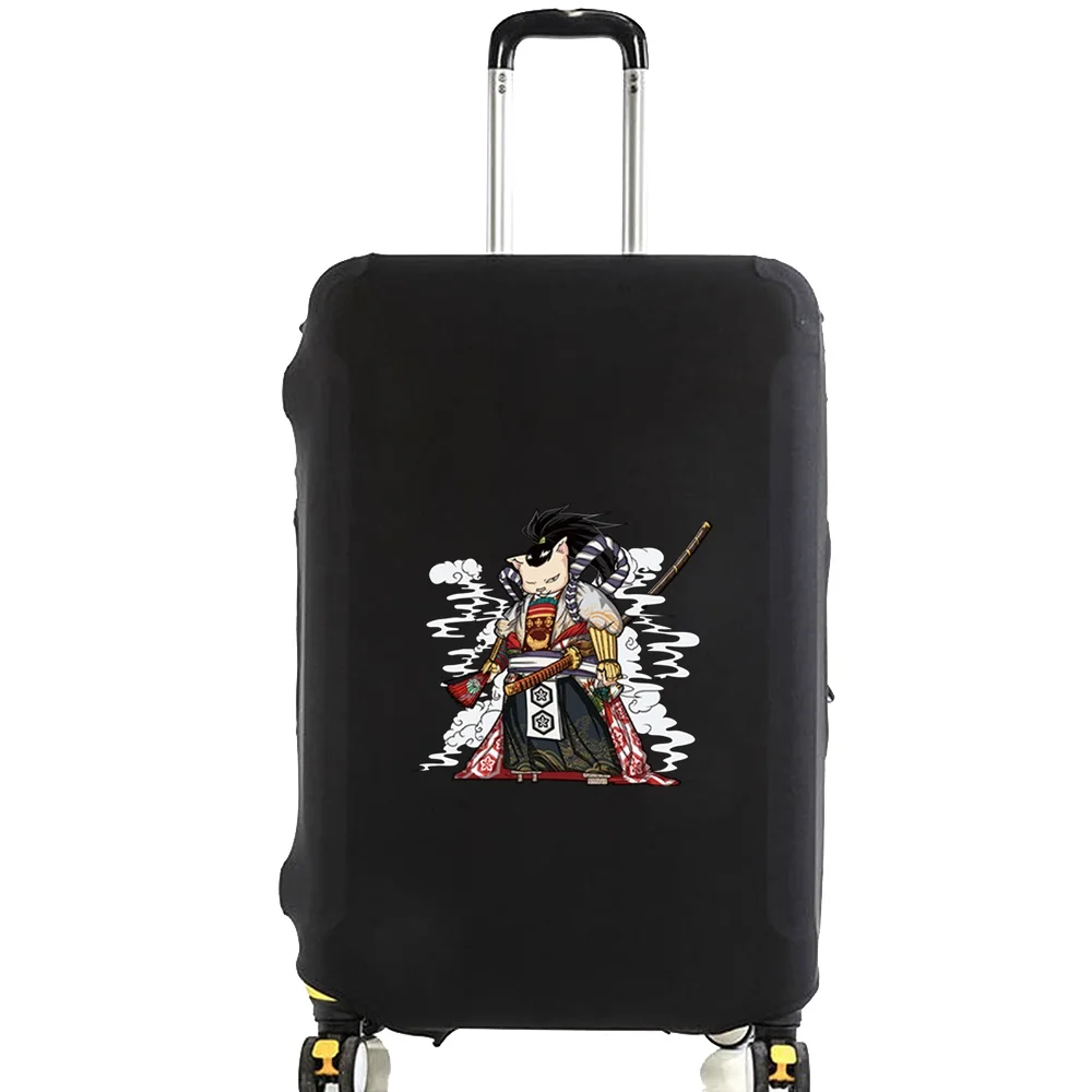 Travel Essentials Luggage Cover Holiday Traveling Essentials Accessories Dust Trolley Protective Suitcase Case Samurai Print