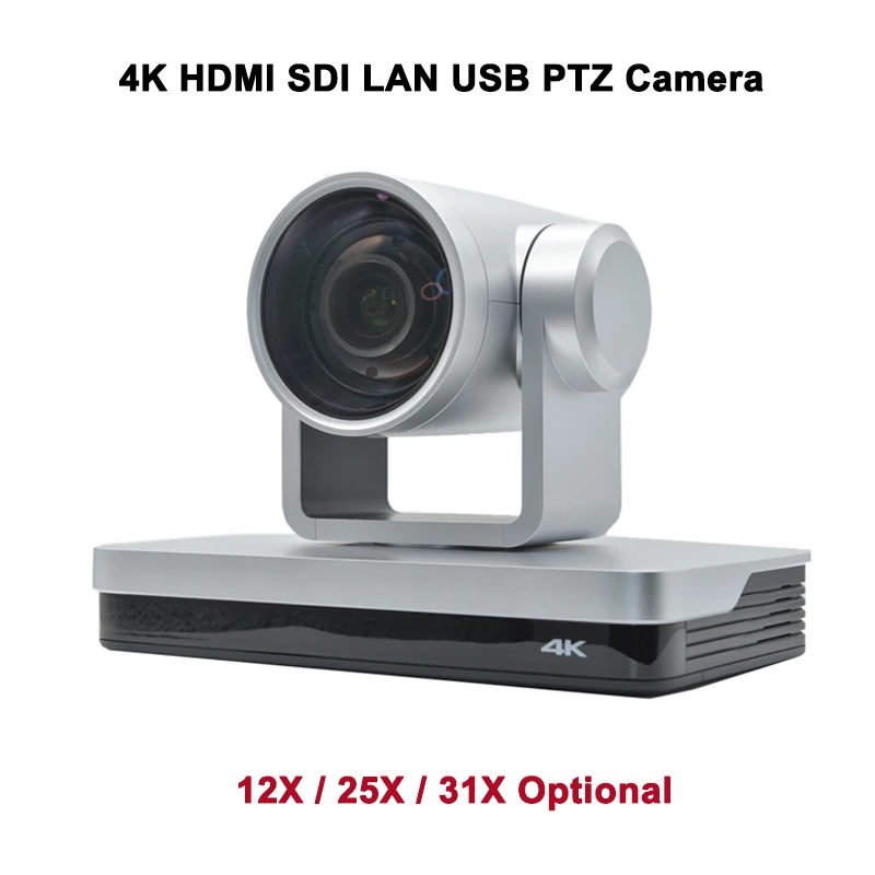 

4K Camera 12X 25X 31X Optical Zoom SDI & HDMI Video PTZ Network IP Live Streaming for Broadcast, Conference, Churches, Events