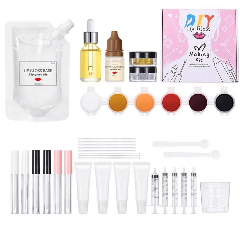 DIY Lipgloss Making Kit Zelfgemaakte lippenbalsem Making Set Maak je eigen lipgloss Science Kit voor meisjes met glitters Fun