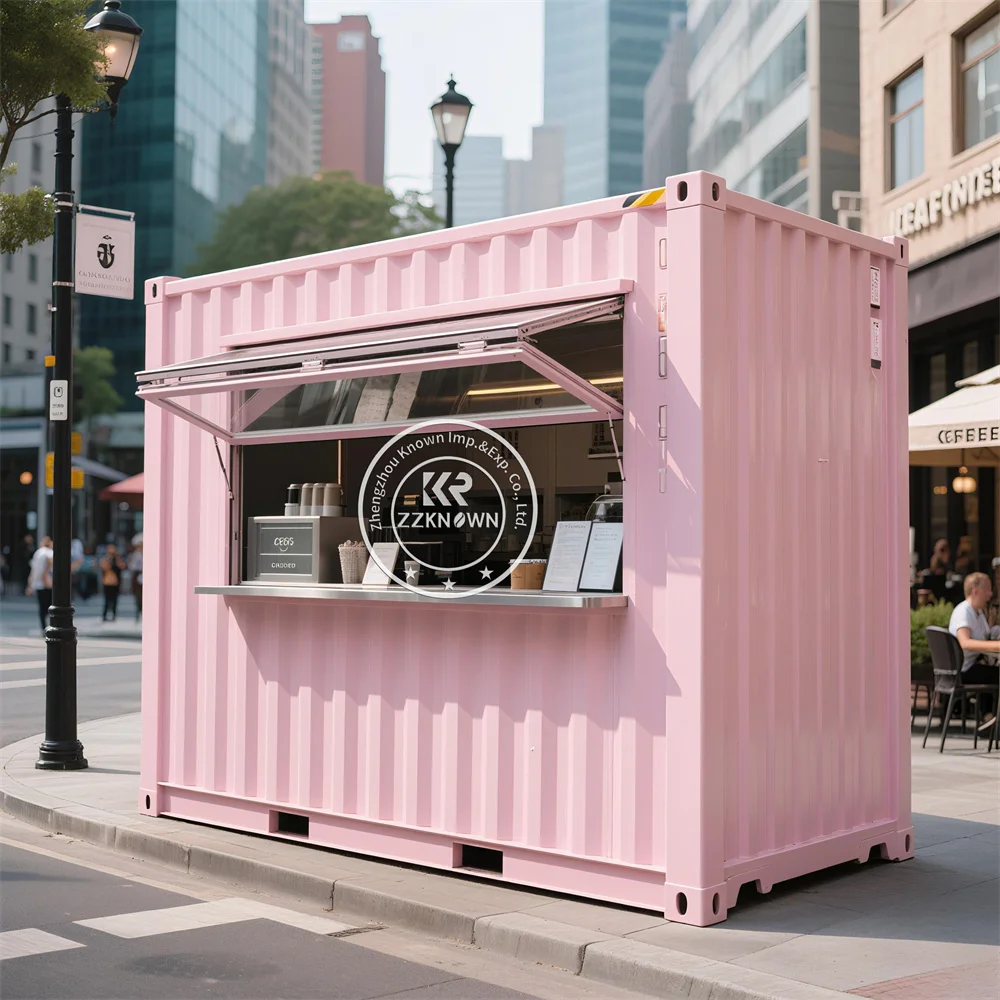 

Street Container Outdoor Coffee Shop Bar Prefabricated Fast Food Restaurant Caravan Camping Trailer Container Bar Fully Kitchen