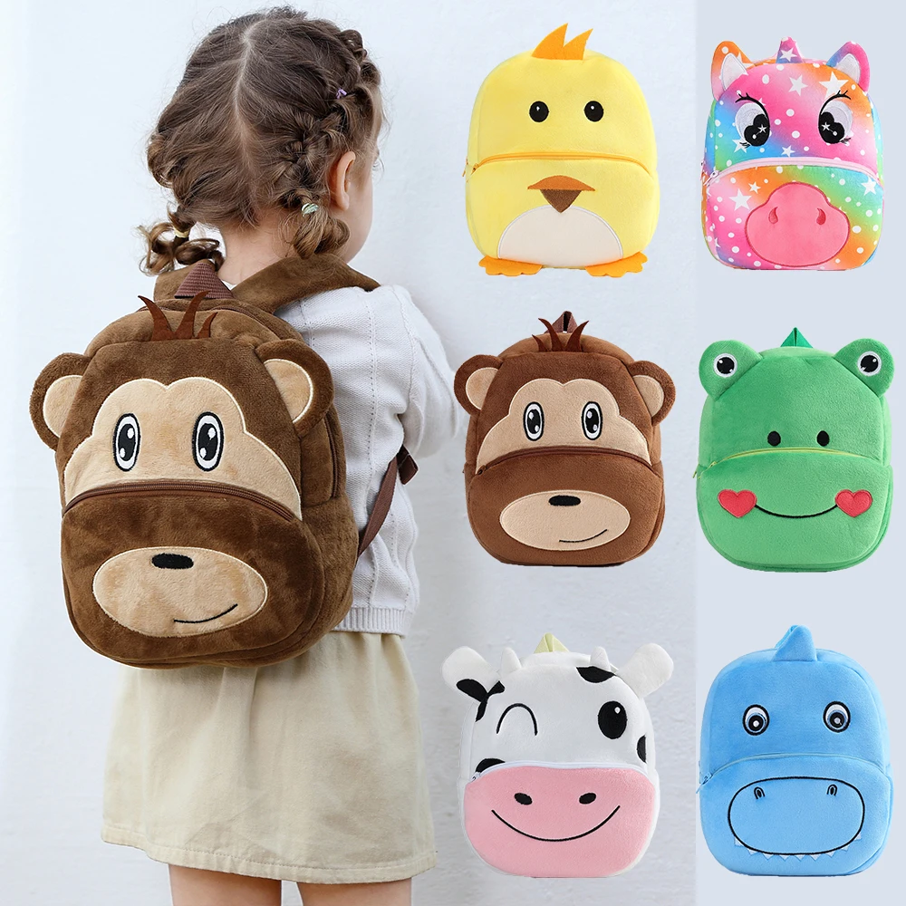 Mochilas para Meninas, Bolsas Escolares para Crianças, Mochilas Leves e Fofas com Animais, Bolsas de Vaca, Unicórnio e Dinossauro para Crianças Pequenas, Mini Mochilas