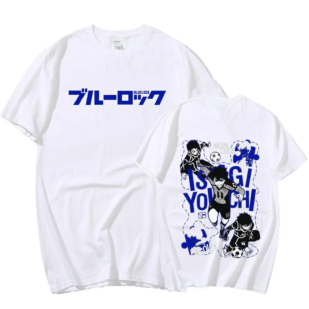 Japan Anime Blue Lock Isagi Yoichi T-shirt Manga Graphic Print Streetwear Harajuku Men Women Short Sleeve Oversized Clothing