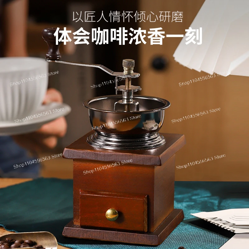 Molinillo casero, máquina de café retro con manivela, molinillo de café, mini molinillo de granos casero