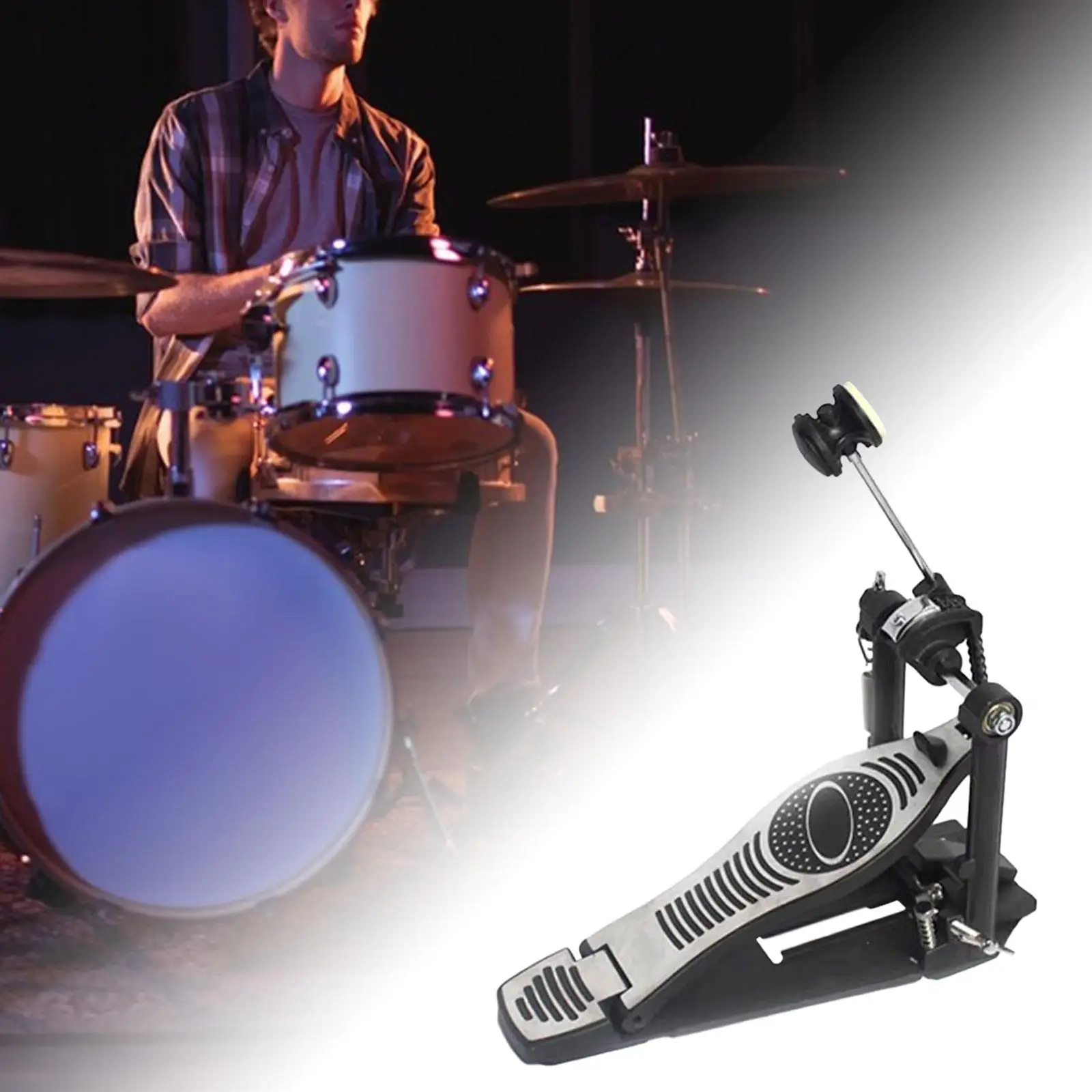 

Bass Drum Pedal Easy to Install Drum Instrument Accessories Professional Durable Drum Practice Pedal Single Kick Drum Pedal