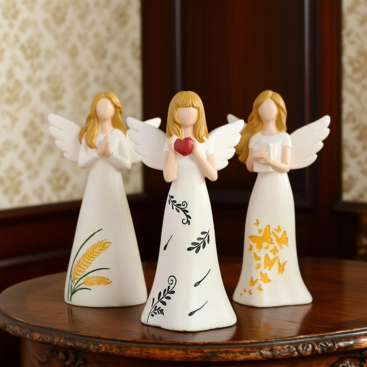 

Resin Angel Guardian Angel Statue Figurines Gift For Thanksgiving Wedding Christmas Home Decor Ornament