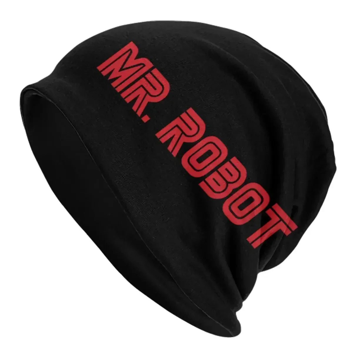 Mr. Robot Red And Black Unisex Adult Beanies Caps Knitted Bonnet Hat Warm Hip Hop Autumn Winter Outdoor Skullies Hats