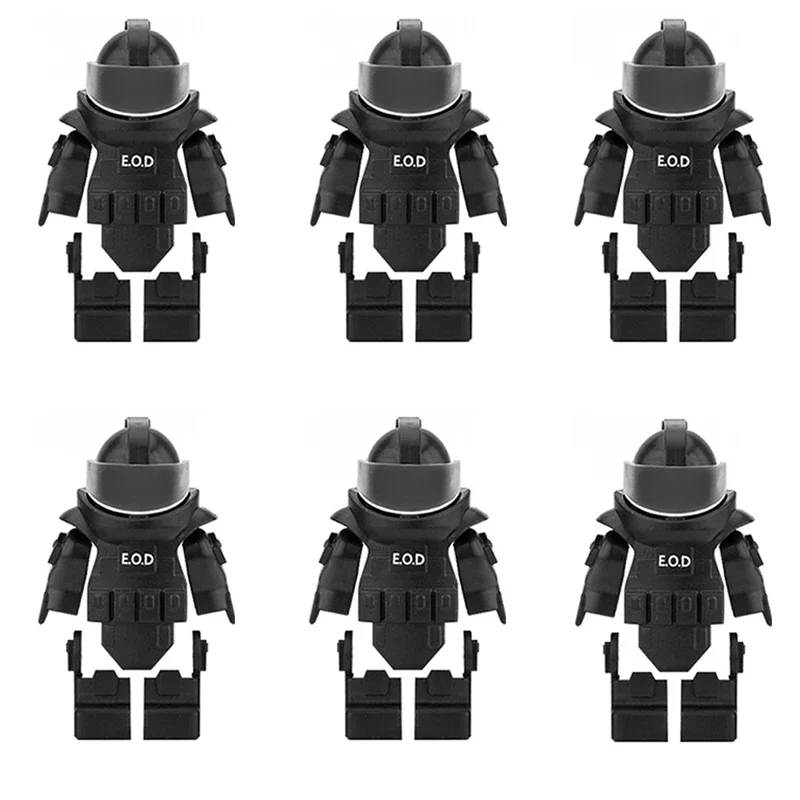 Special Forces SWAT Soldiers Police Military Action Figures Building Blocks Set Riot Equipment Collectible Model Toy Gifts