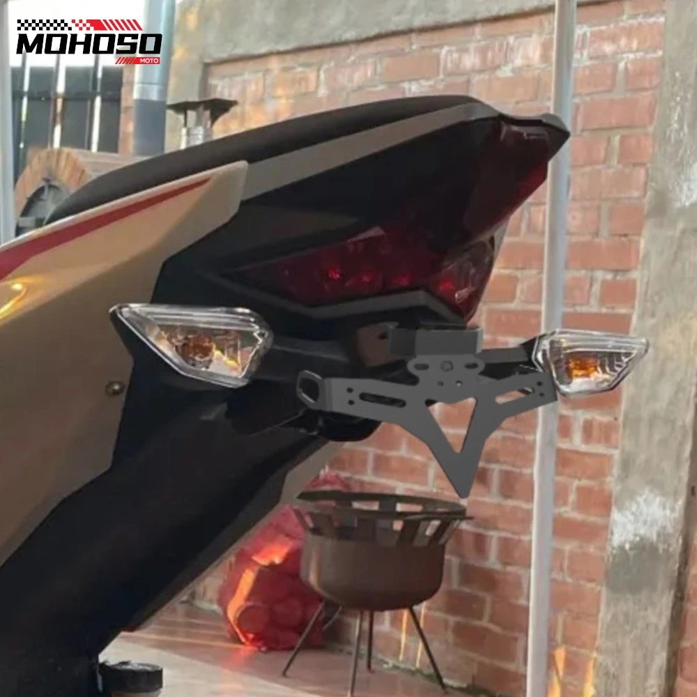 For Kawasaki Ninja 500 Z500 2024 2025 2026 Fit Ninja 400 Z400 Motorcycle License Plate Bracket Holder Rear Tail Tidy Fender Kit