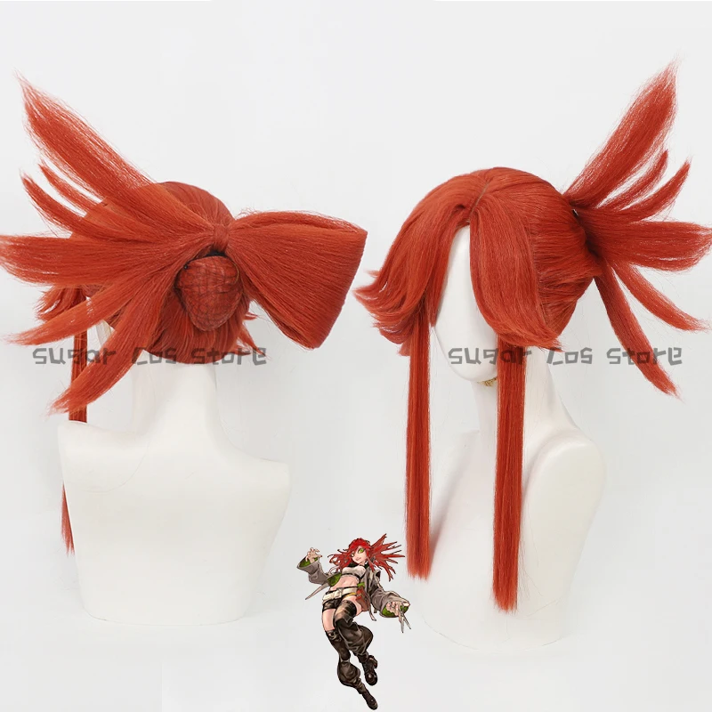 Peluca de Cosplay de Anime Gachiakuta Riyo Reaper, limpiadores Akuta, pelo sintético naranja, accesorios de fiesta de Carnaval y Halloween para mujeres y niñas