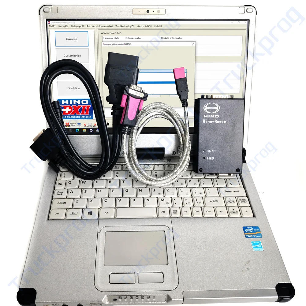 

Ноутбук CF C2 для Hino Bowie OBD2 USB-кабель для Hino Diagnostic Explorer 3.16 Newset Version DX Truck Diagnostic Scanner Tool