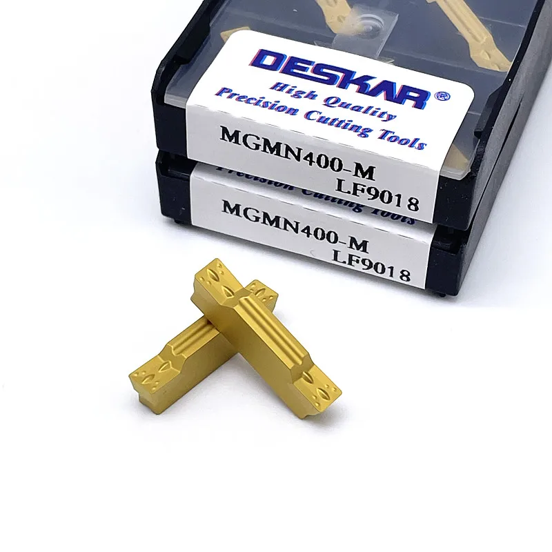 10PCS DESKAR MGMN150 G 200-G 250-G 300 M 400 M 500-M LF9018 Mesin Bubut CNC กลึงแทรกคาร์ไบด์สำหรับเหล็ก MGEHR