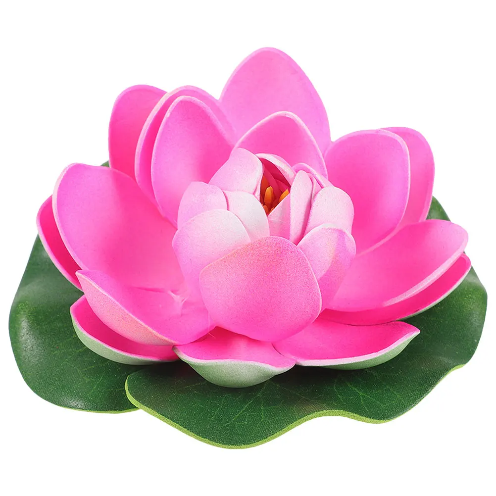 

Artificial Floating Lotus Flower Decor Simulated Lifelike Lotus for Garden Pond Fountain Aquarium Home Decoration