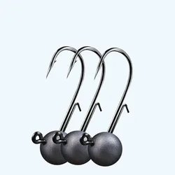 New NED Jig Head Hook Round Ball Head Shape Hooks Anti Fall Off  Strong Fishhook Refuse Run Fish 3.5-15g