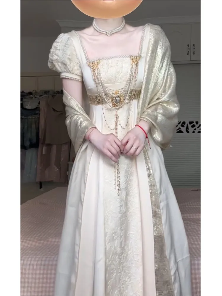 

Элегантное и изысканное платье в стиле легкой роскоши для студентов, подходящее для церемоний совершеннолетия, можно носить как длинное платье на каждый день.