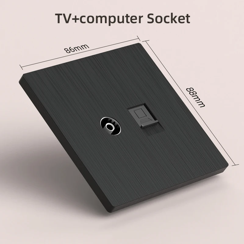 Computer socket cable TV interface wall power socket Standard Internet Socket Wall Socket TV/TEL Network Socket For Computer