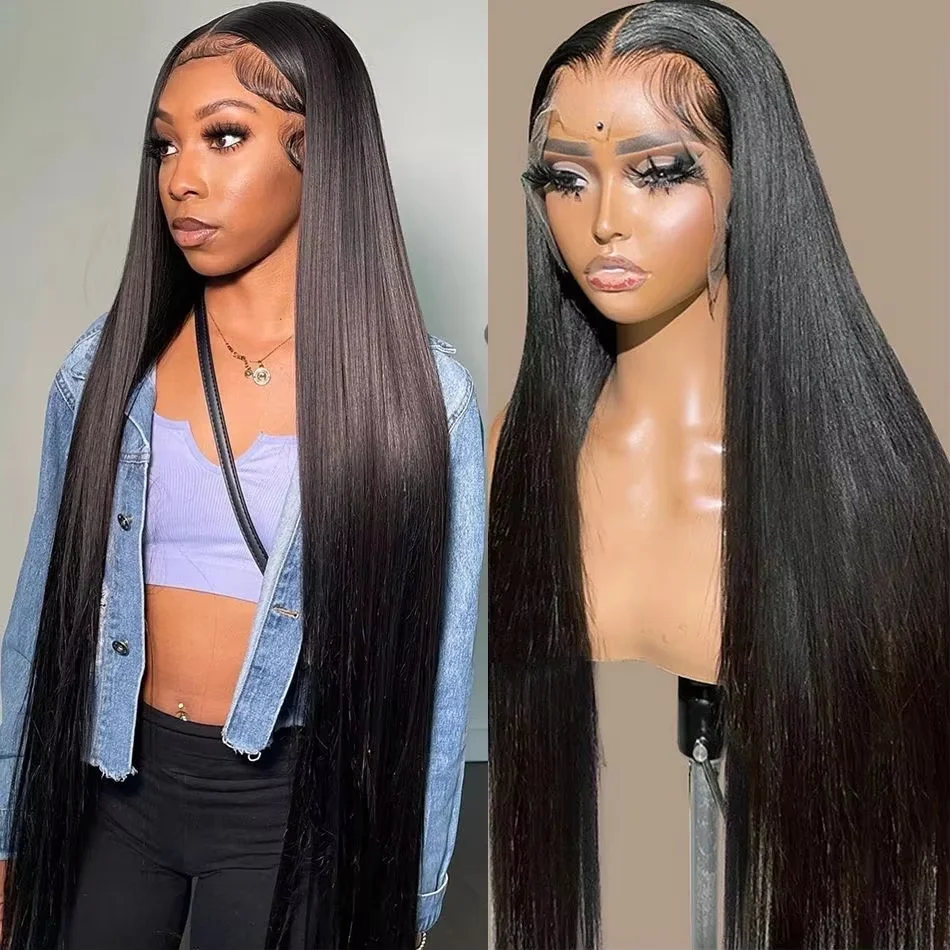 32 46 Inch 13x4 13x6 Straight Lace Frontat Wigs 360 Front Human Hair 5X5 Closure Wig Pre Plucked For Women 200 Density