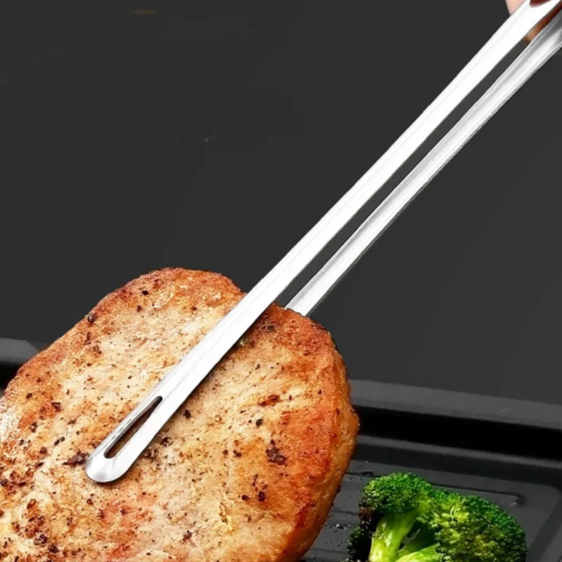 

1pc Barbecue Clip Stainless Steel Food Tongs Cooking Tweezers Salad Meat Food Tongs Clip Buffet BBQ Tools Kitchen Gadgets