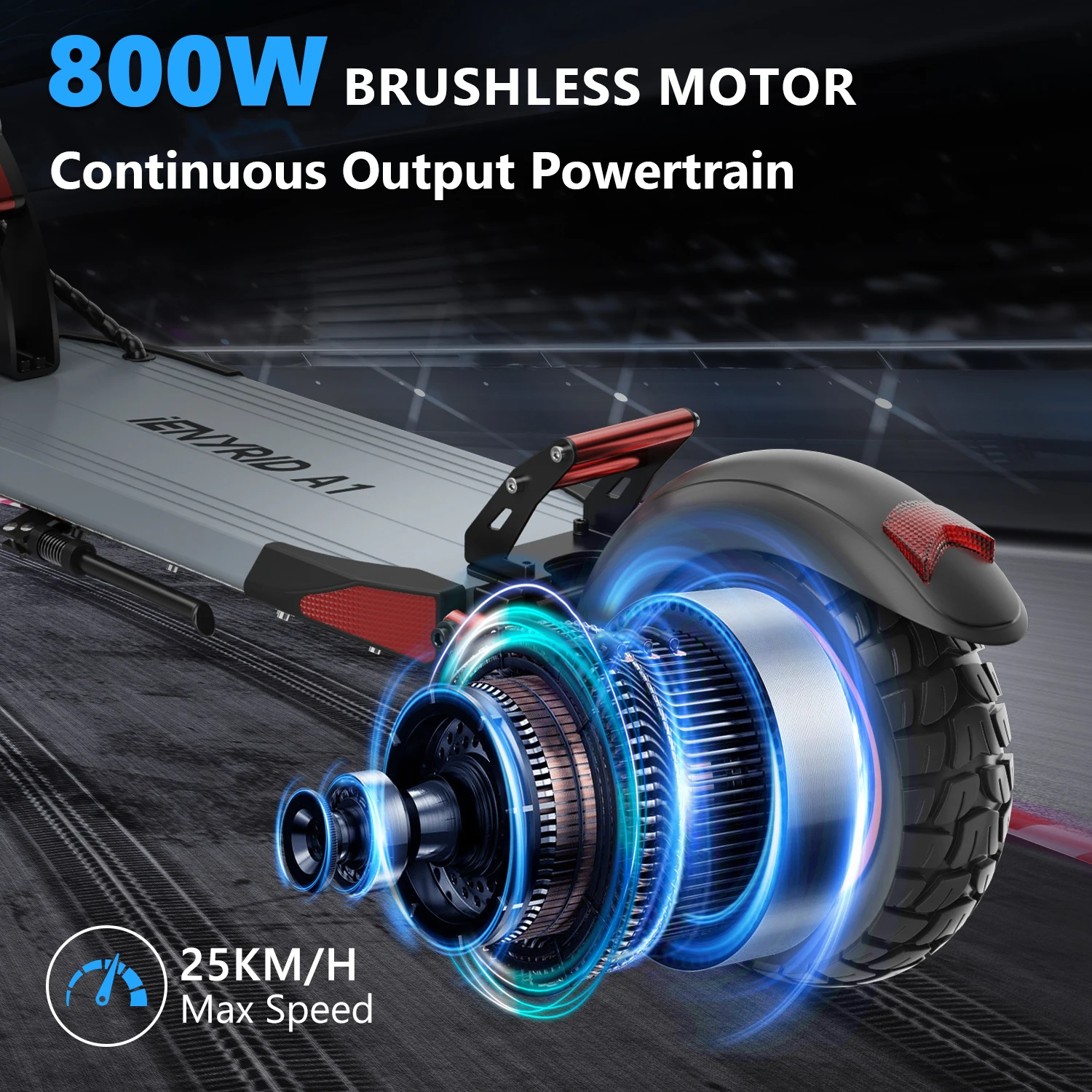 iE-A1 سكوتر كهربائي 800 واط 48V12.5Ah 25MPH 10-20mi المدى الركاب الحضري طوي الكبار مدينة السفر الولايات المتحدة الشحن المحلي E-سكوتر #3