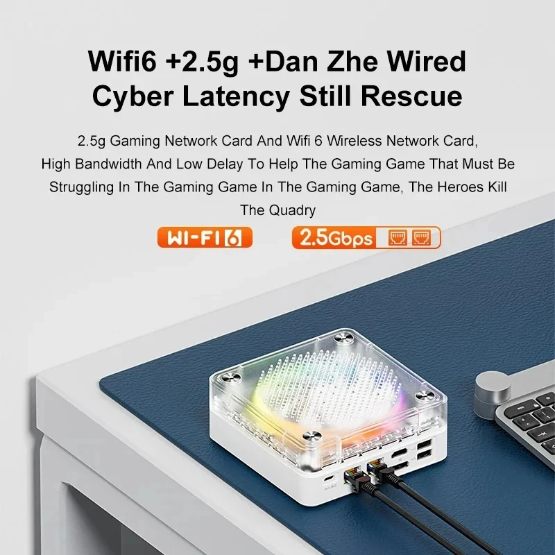 2024 Topton MINI PC AMD Ryzen 9 7940HS ES R7 7840HS ES RGB Color Gamer Windows 11 WiFi 6 Gaming PC DDR5 NVMe SSD 4K Computer