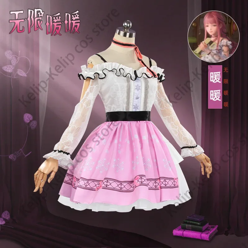 

Nikki Cosplay Anime Infinity Nikki Sweet Pink Lolita Dress Uniform Wig Set Halloween Party Outfit for Women SKIRTS