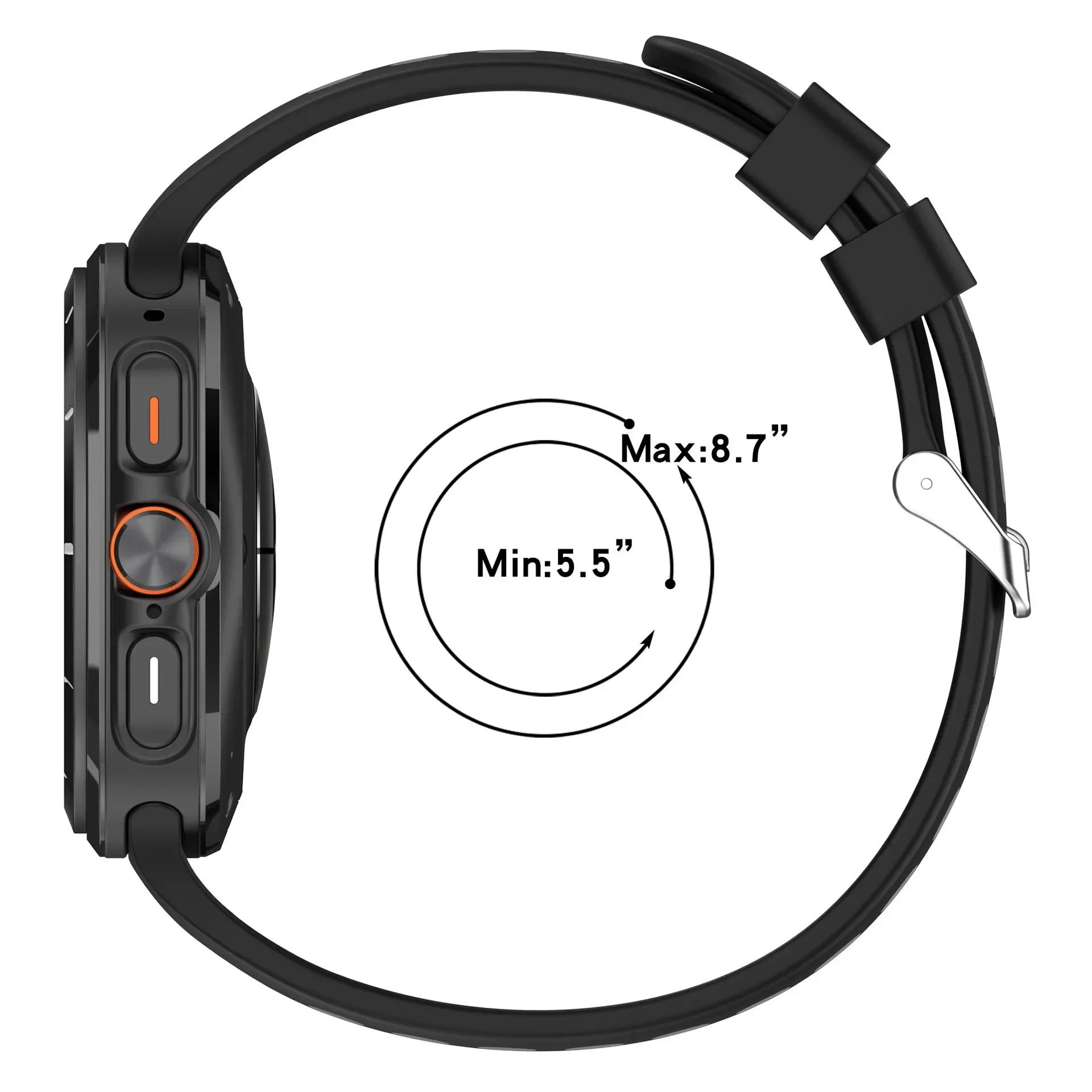 Two Color Silicone Sport Band For Samsung Galaxy Watch Ultra 47mm Adjustable Replacement Soft Strap For Galaxy Watch 7 Ultra