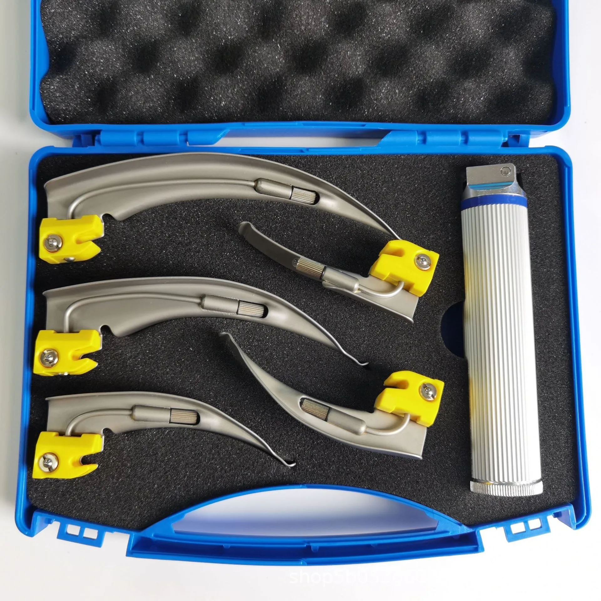 Throat mirror LED light Ultra white bright anesthesia Throat mirror Stainless steel adult laryngoscope set components