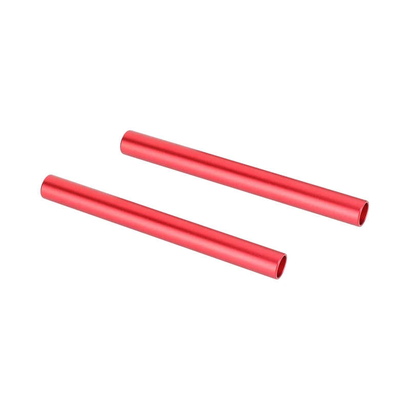 CAMVATE-varilla de aluminio roja de 15mm con rosca M12 en ambos extremos para montaje en plataforma de hombro, enfoque de seguimiento o varilla de caja mate, un par