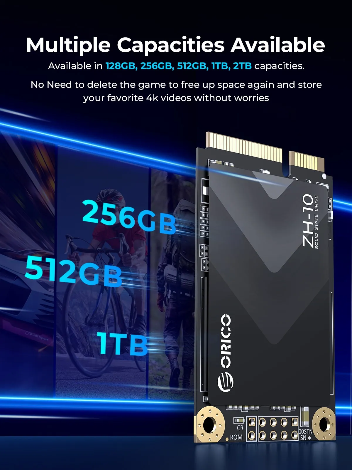 Imagem -04 - Orico-disco Rígido Interno de Estado Sólido Ssd Msata 128gb 256gb 512gb 1tb 2tb 5gbps 3d Nand Apto para Desktop pc Laptop